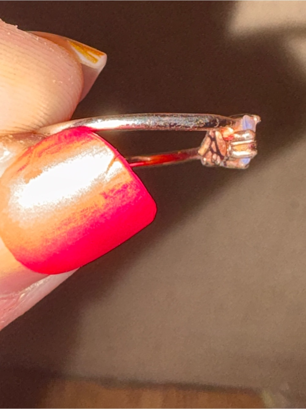 Oomiay Lavender Quartz & Pink Ruby Accent white topaz Ring - Picture 4 of 4